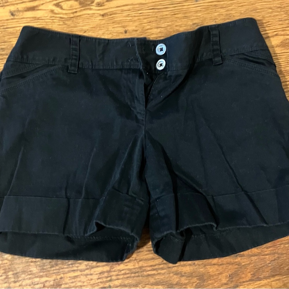 Size 6 Black Shorts with Clasp and Zippers